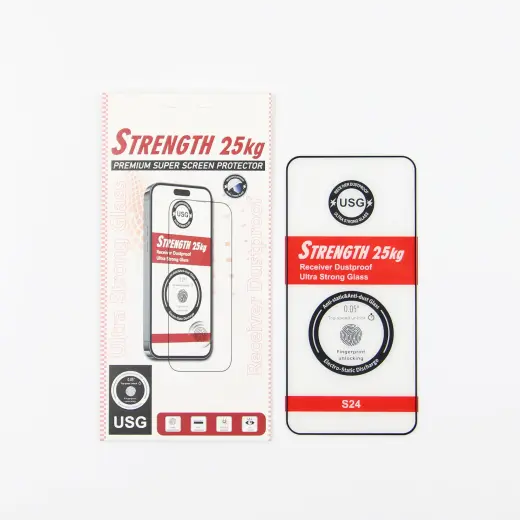 Ultra Strong grūdintas apsauginis stiklas telefonui Galaxy S25 Edge (suderinama su pirštų atspaudų jutikliu po ekranu)