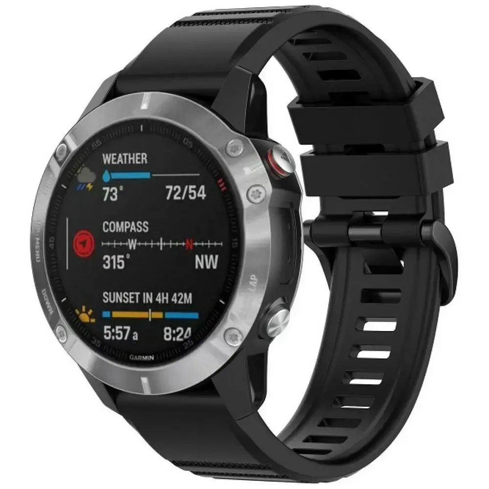 Beline Watch 1 viedpulksteņa siksniņa priekš Garmin Enduro 3/Enduro 2/D2 Mach 1 Pro/Fenix 8/Fenix 7X Pro | silikons | melna