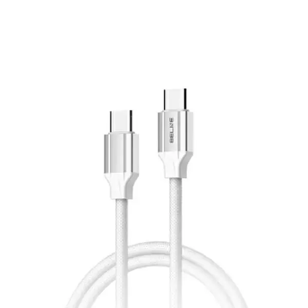 Beline BLNCWC03 datu pārraides un uzlādes vads | USB-C uz USB-C | 65W | 1m | balts