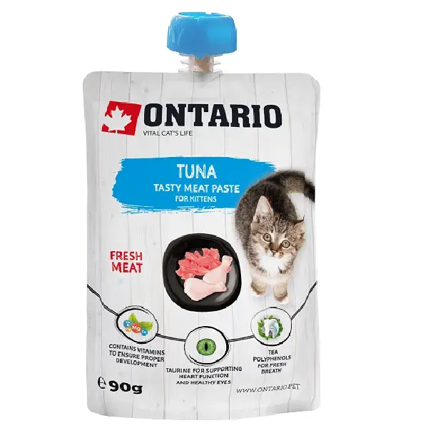 Gardums kaķēniem – Ontario Kitten Tuna Fresh Meat Paste, 90 g.