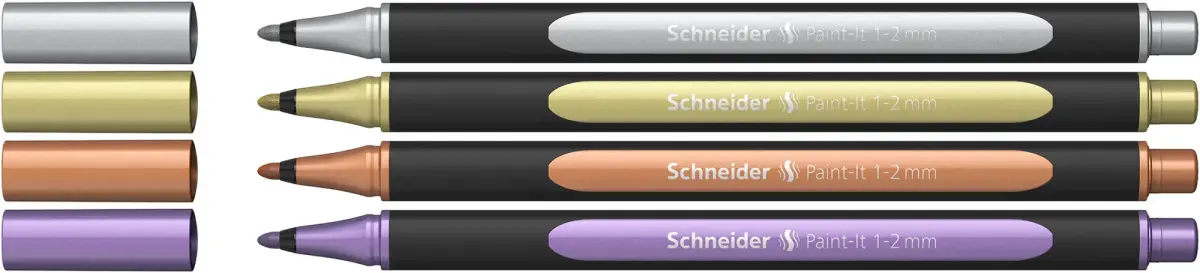 Laineri SCHNEIDER Paint - it, 4 metāliskas krāsas iepakojumā
