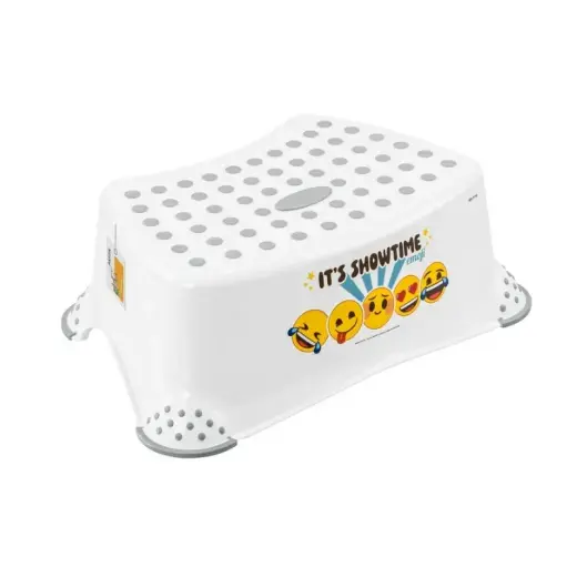 Pakāpienu soliņš Tomek "Emoji Showtime" 40,5x28,5x14cm balts
