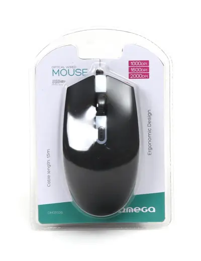 Omega OM0550B optical PC mouse 1200 DPI | USB | black