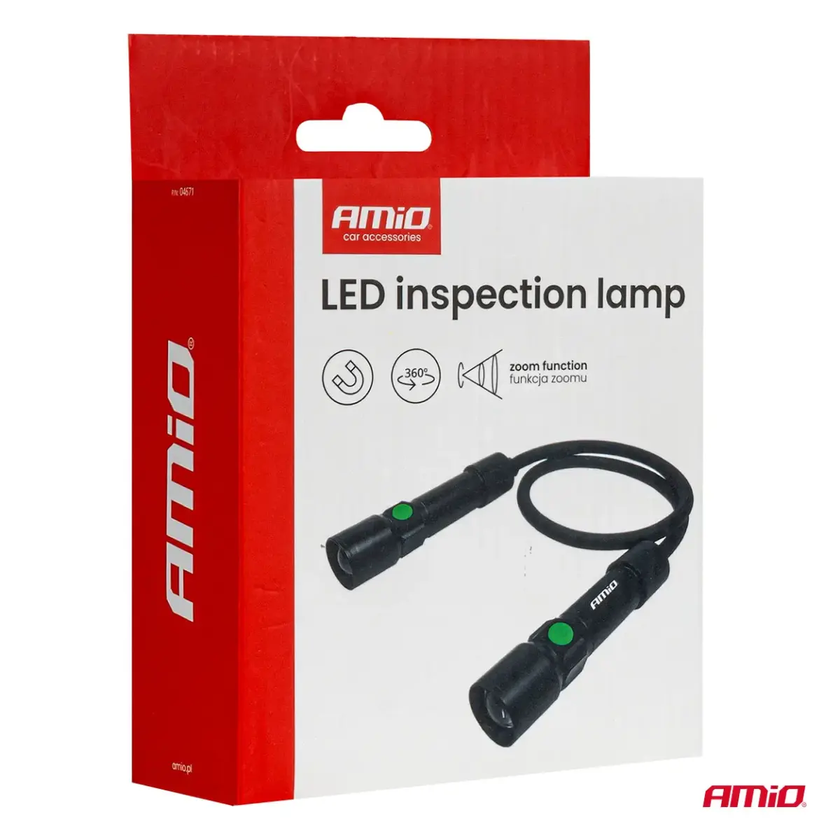 LED inspection lamp 2xP50 1000mAh (BATT) AMIO-04671