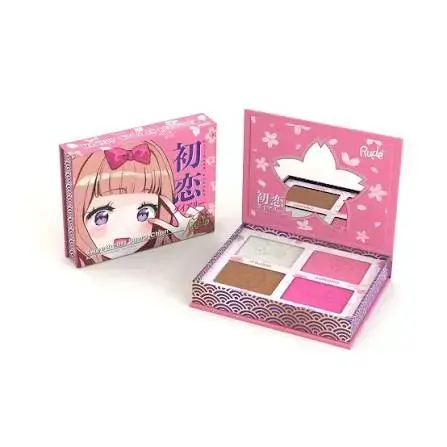 Rude Cosmetics, Sweetheart Sawa-Chan, Multi-use, Face Palette, 4 Shades