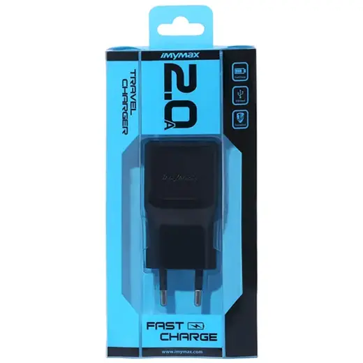 iMymax S2 Universāls 2.0A Tīkla Lādētājs USB Melns
