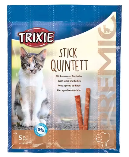 Gardumi kaķiem - Trixie Premio Sticks Anti-Hairball 5*5g, lamb|turkey