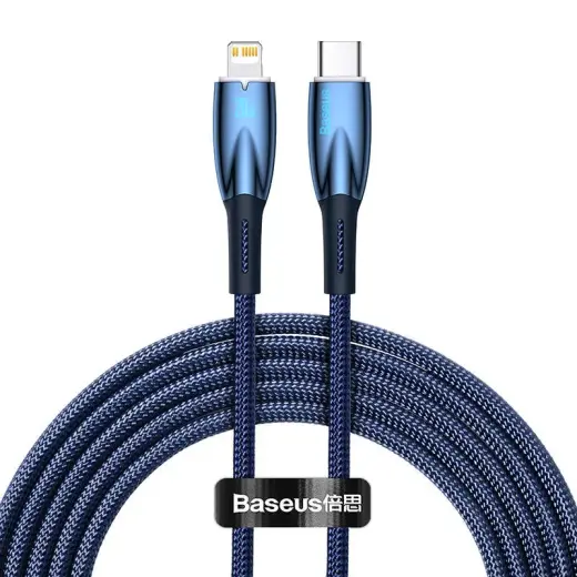 USB-C cable for Lightning Baseus Glimmer Series, 20W, 2m (Blue)