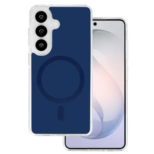 Glossy telefono dėklas su MagSafe palaikymu Samsung Galaxy S26 (S942) tamsiai mėlynas