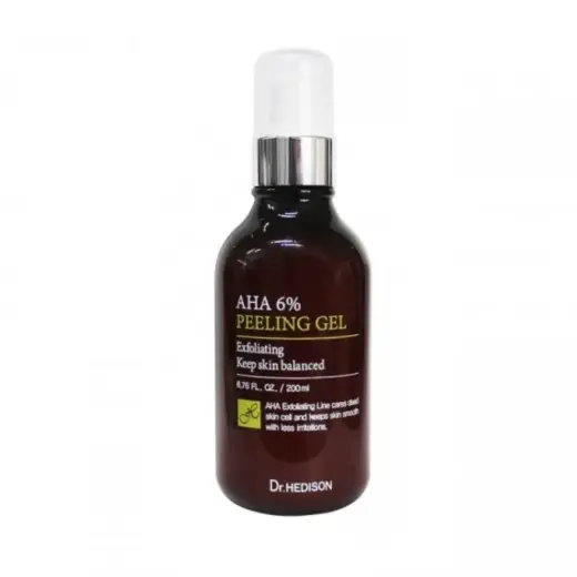 Dr. Hedison, Aha, 6% AHA concentration, including citric, glycolic, and lactic acids., Smooth, Peeling Gel, 200 ml