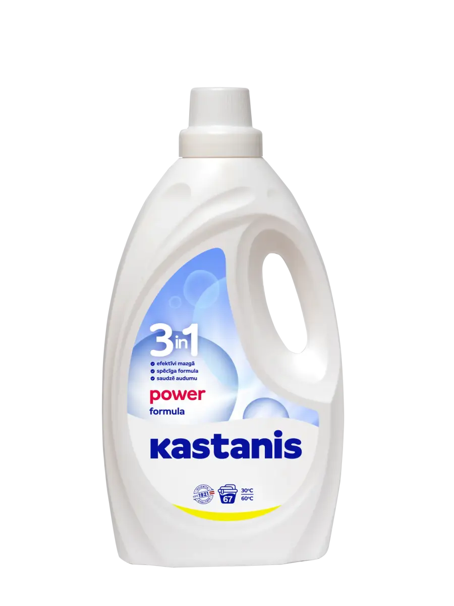 Veļas mazgāšanas līdzeklis KASTANIS 3in1 Power formula, 2.7l