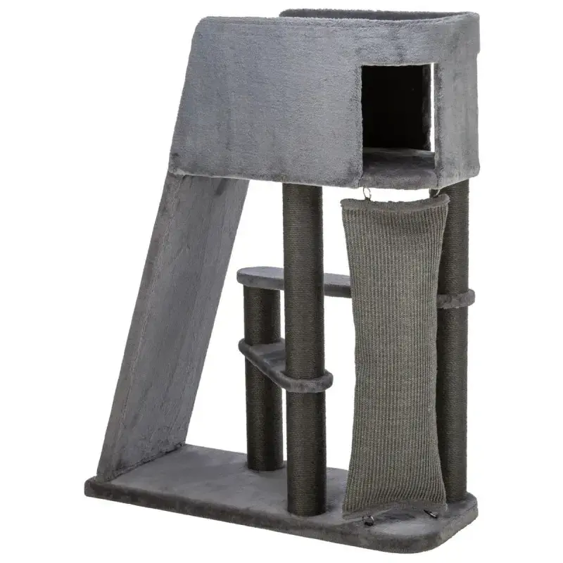 Mājiņa kaķiem – Trixie Cat Tree Active, grey with climbing ramp, 122 cm