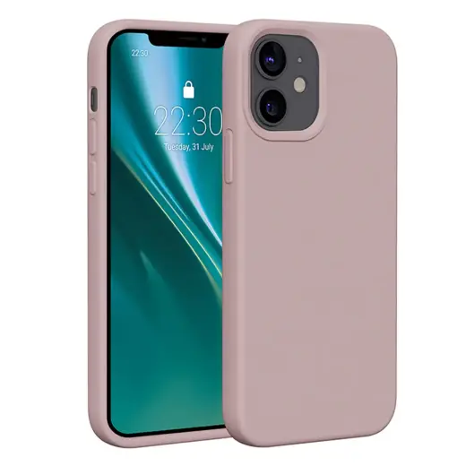 Etteri Silikona telefona maciņš iPhone 12 | 12 Pro gaiši rozā
