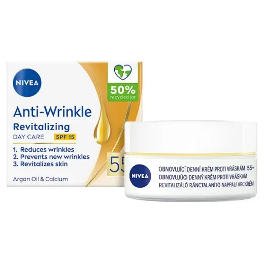 Nivea Anti-Wrinkle Revitalizing - Refreshing Day Cream Against Wrinkles 55+ - 50ml