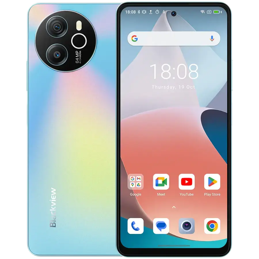 Blackview SHARK 8 8/256GB, 6.78inch FHD+ 1080x2460 IPS LCD 120Hz, MTK6789 Octa-core 2.2GHz, 13MP Front/64MP Rear, Battery 5000mAh, Type-C, Android 13, Fingerprint, Dual SIM, NO charging, Galaxy Blue