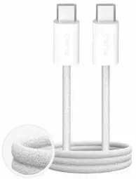 Puro Fabrik 4 data transfer and charging cable | USB-C to USB-C | 240W | 1m | white
