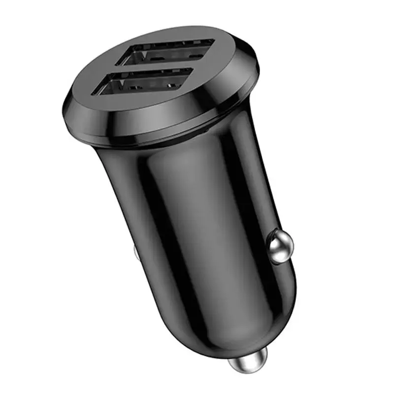 Car charger Vipfan C01, 2x USB, 12W (black)