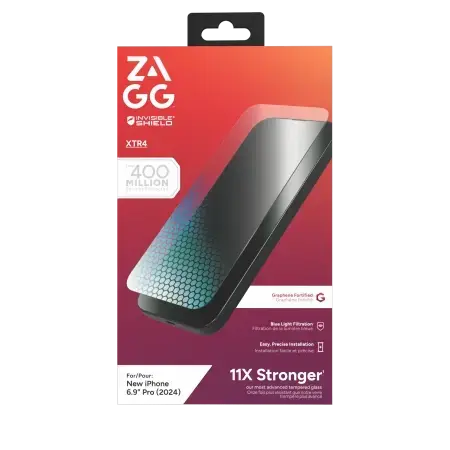 ZAGG InvisibleShield Glass XTR4 Graphene ekraanikaitse sinise valguse filtriga telefonile iPhone 16 Pro Max
