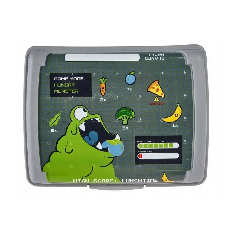 Pārtikas uzglabāšanas trauks deco-click-box midi 1L Carla “Monster” 17x13x7cm pelēks