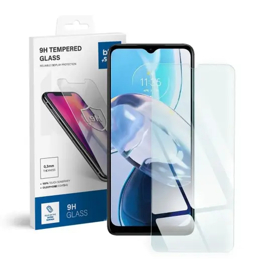 Tempered glass to Motorola E22 Blue Star