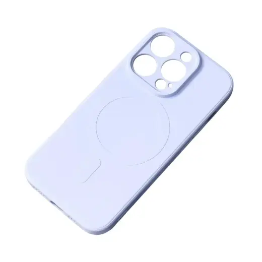 Silicone Case telefono dėklas su MagSafe palaikymu iPhone 15 Plus mėlynas