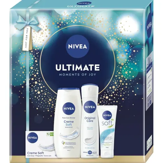 NIVEA, Set Regalo Bellezza, Geschenkset Box Soft Quarter (Set per La Cura Del Corpo)