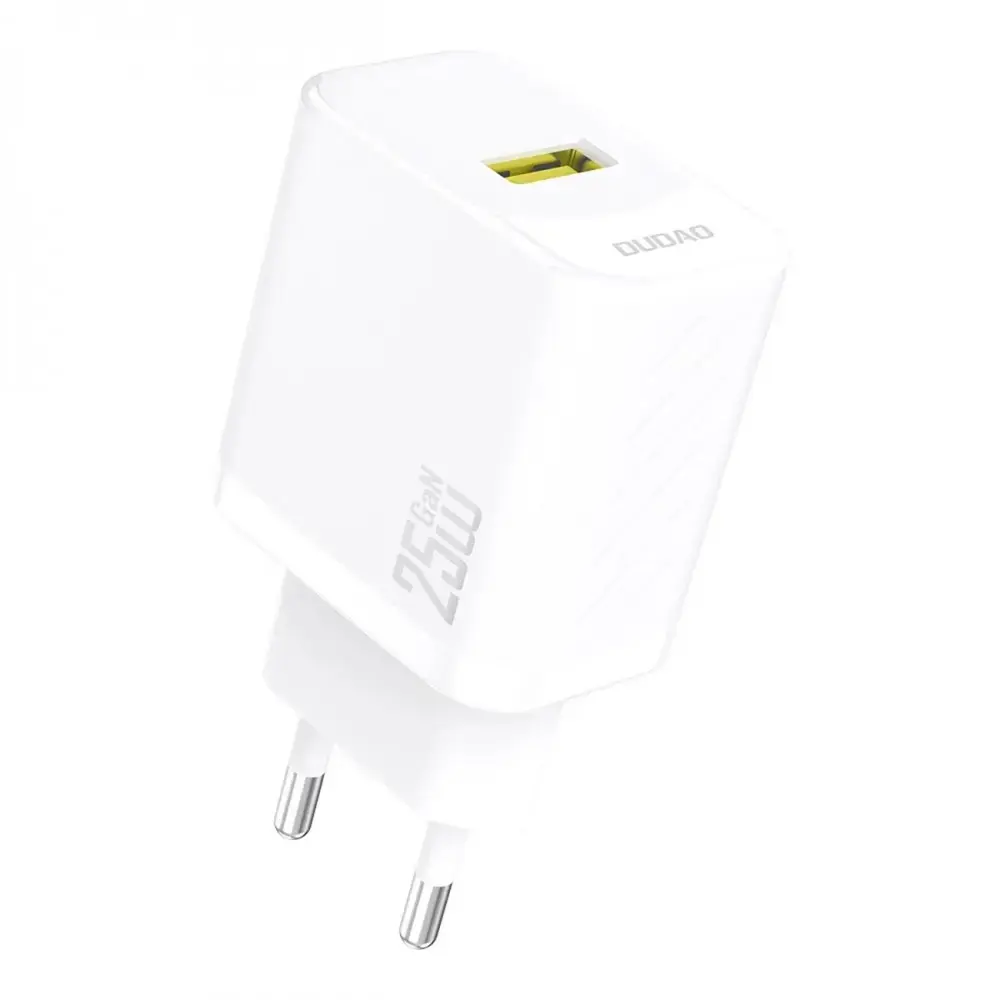 Dudao A27S ceļojumu lādētājs | 25 W | GaN | USB-A | balts