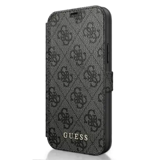 Guess GUFLBKSP12L4GG iPhone 12 Pro Max 6,7" szary|grey book 4G Charms Collection