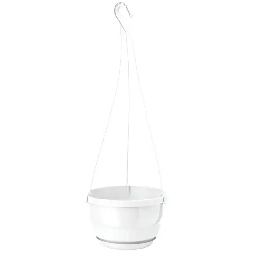 Hanging flower pot 25cm Europa, white