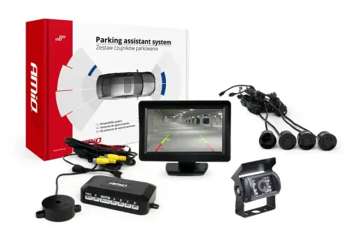 Parking assistant system TFT01 4,3" with HD-501-IR 4 sensors black