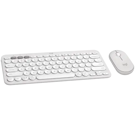 LOGITECH Pebble 2 Bluetooth Keyboard Combo - TONAL WHITE - UK