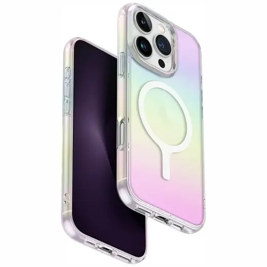 Case UNIQ Iridescia for iPhone 16 Pro Max Magclick Charging holographic