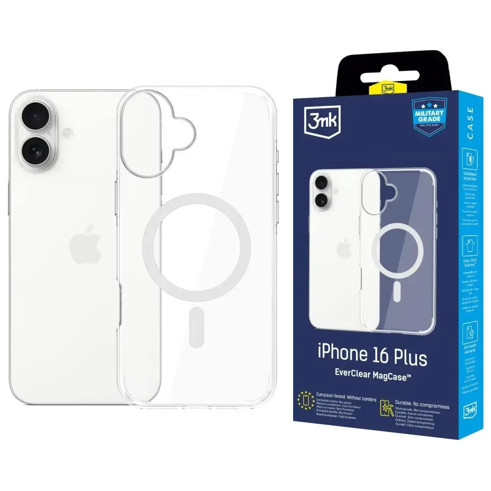 3MK EverClear MagCase for Apple iPhone 16 Plus