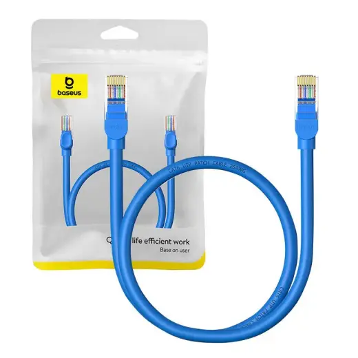 Baseus Ethernet LAN võrgukaabel | Cat6 | ümmargune | 1Gbps | 0.5m | sinine