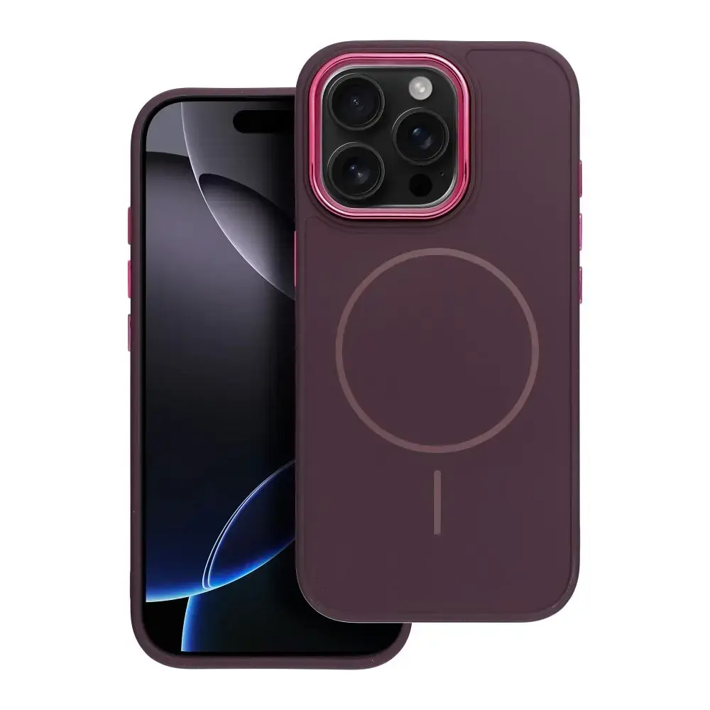 FRAME MAG COVER Case compatible with MagSafe for IPHONE 16 purple