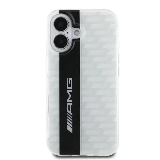 AMG Carbon Pattern Case for iPhone 16 White