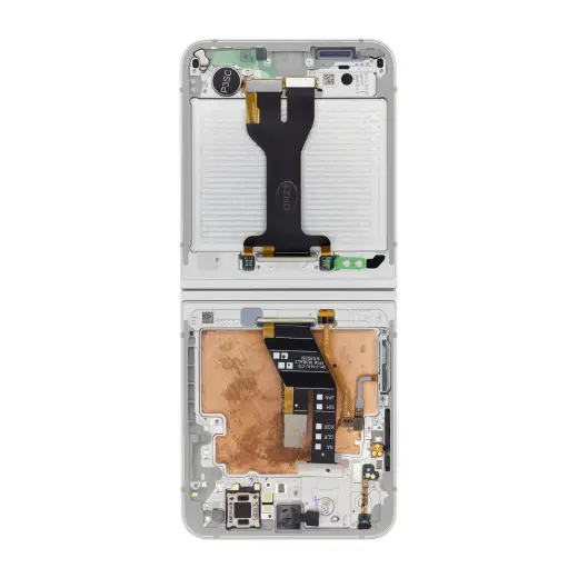 LCD display + Touch Unit + Front Cover Samsung F741 Galaxy Z Flip 6 5G White (Service Pack)