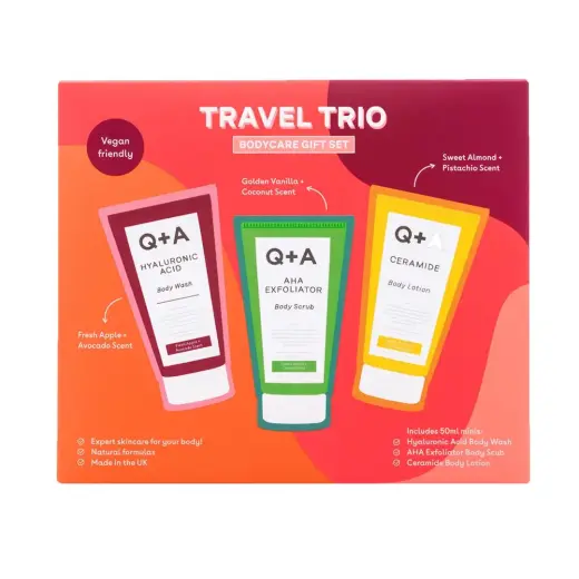 Q+a Travel Trio Gift Set - Body Wash, Scrub, & Lotion - Face the Future