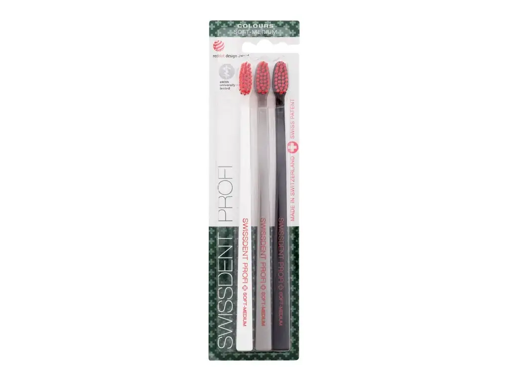 Swissdent Profi Colours Trio Soft-Medium Toothbrush 3 pc