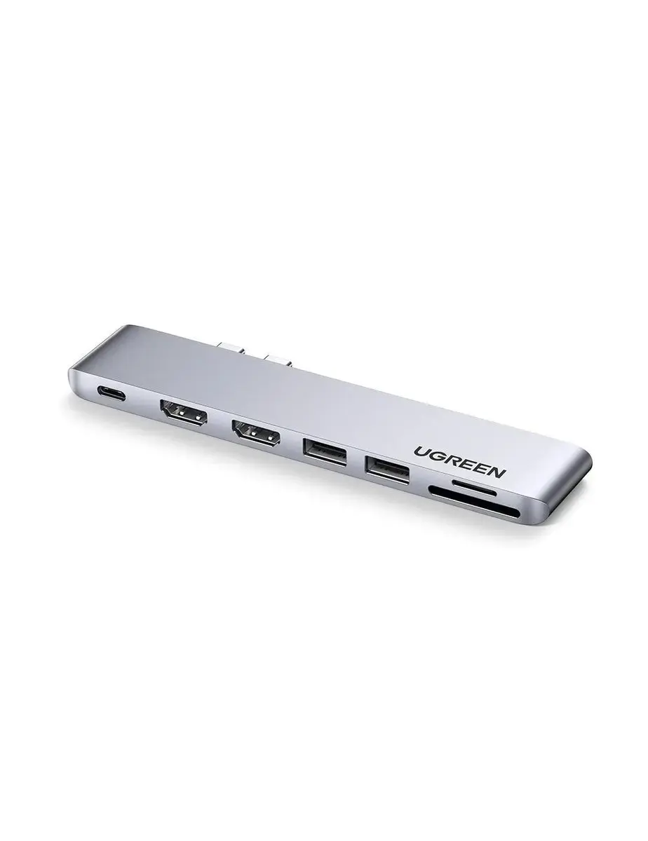 7-in-2 Adapter UGREEN CM356 USB-C Hub for MacBook Air | Pro (gray)