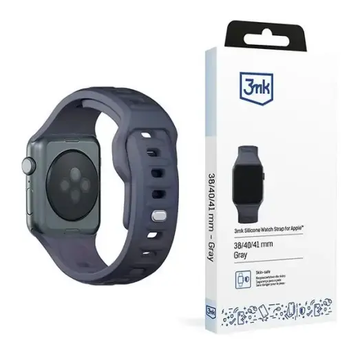 3mk Protection smartwatch strap for Apple Watch (38/40/41 mm) | Silicone | gray