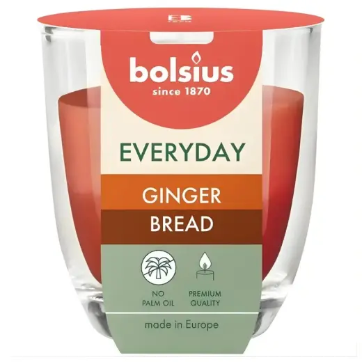Svece arom. stikla gl. Everyday Ø80x70mm ginger bread 