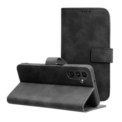 TENDER grāmatveida maciņš telefonam Samsung Galaxy A13 5G (A136) | A04s (A047) melns