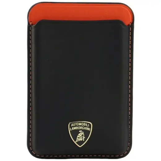 Magnetic Wallet Lamborghini Urus D8  Genuine Leather MagSafe orange
