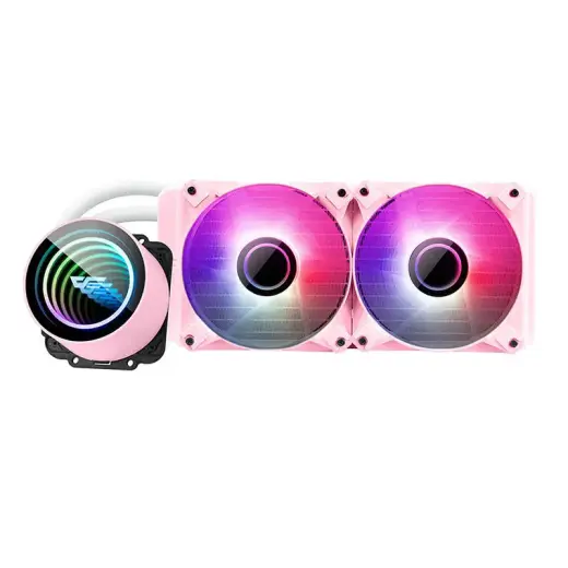Darkflash DX240 V2 RGB PC Water Cooling 2x 120x120 (Pink)