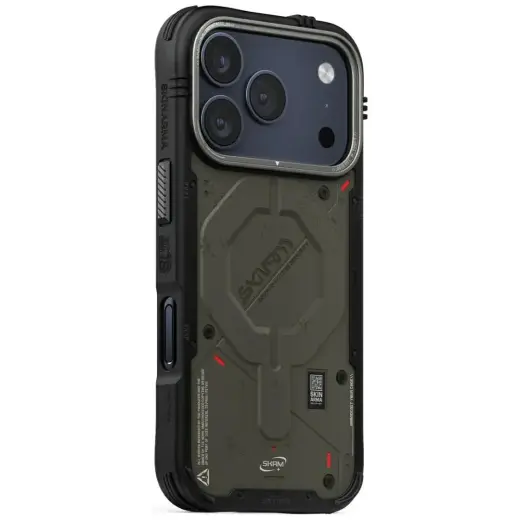 Skinarma Vigor telefono dėklas su MagSafe palaikymu iPhone 17 Pro žalias