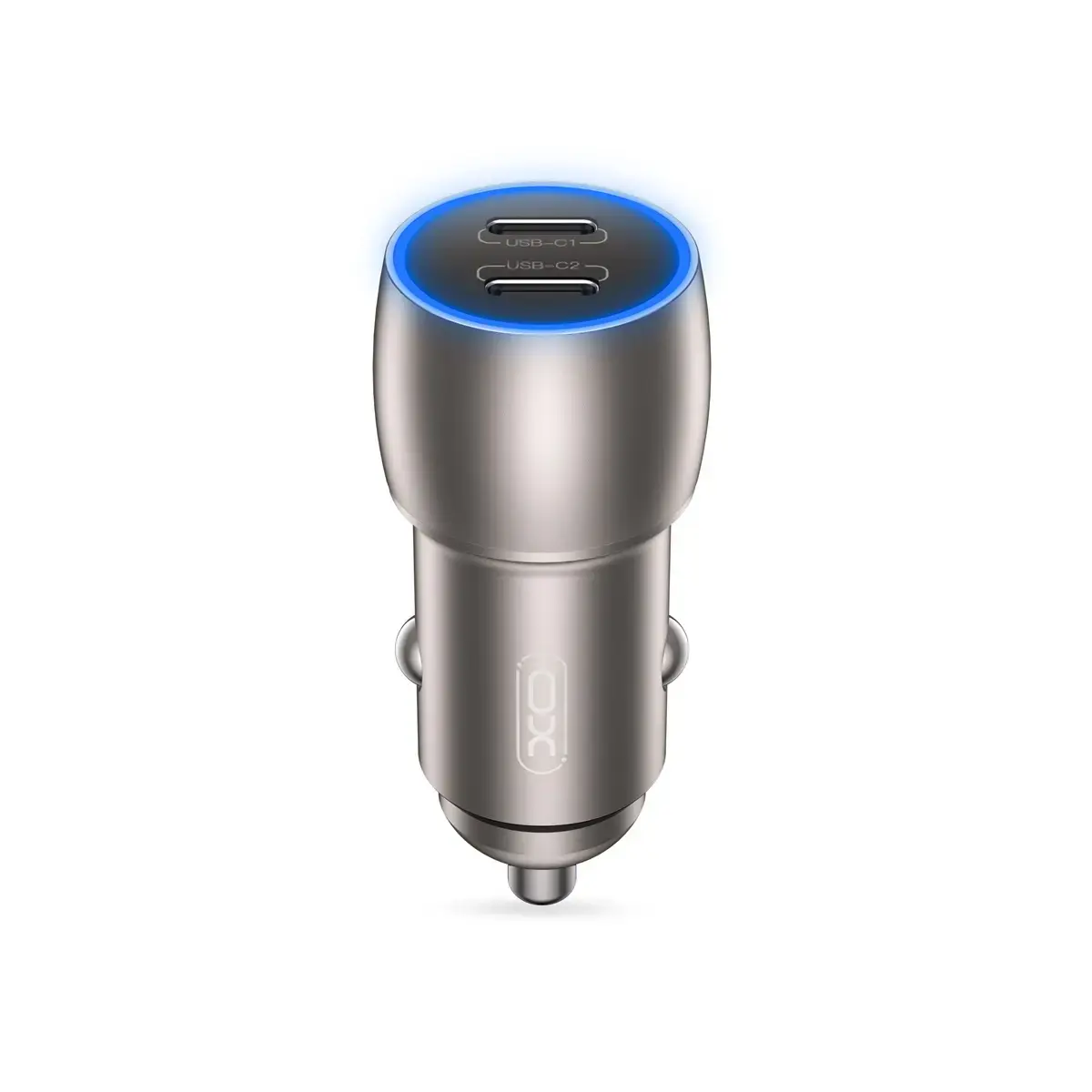XO car charger CC51 PD 40W 2x USB-C gray