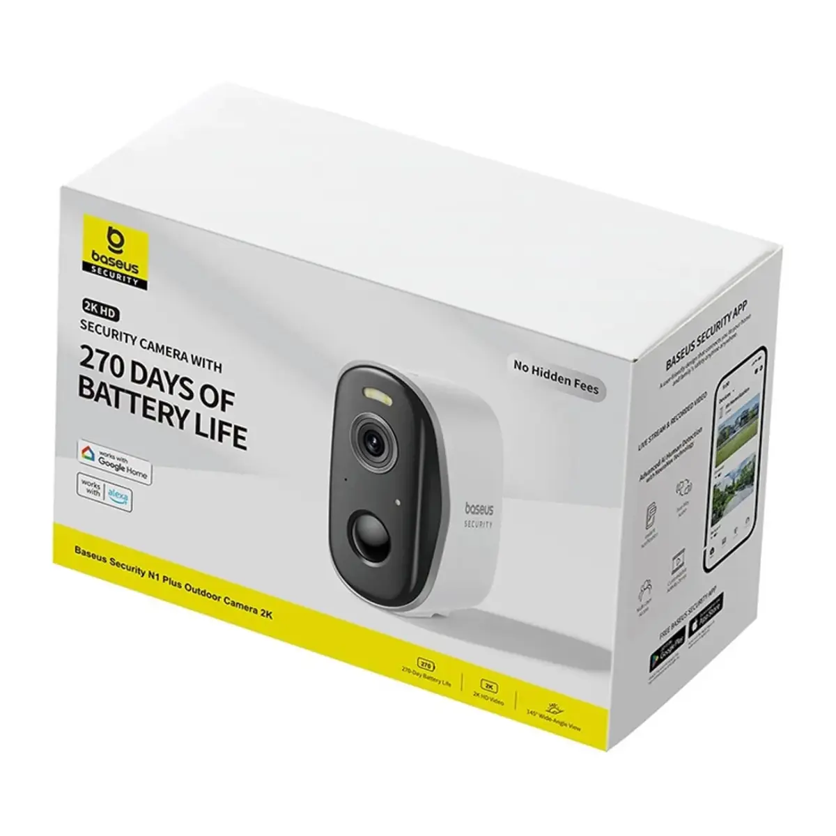 Baseus Security N1 Plus 2K Outdoor Camera – White