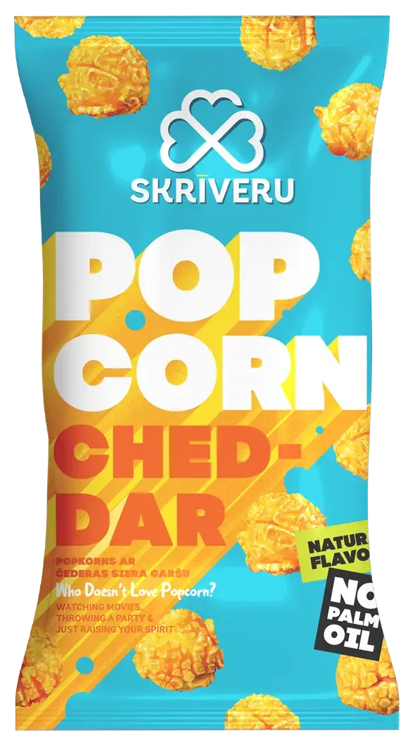 SKRĪVERU Popkorns ar Čedaras siera garšu, 50g