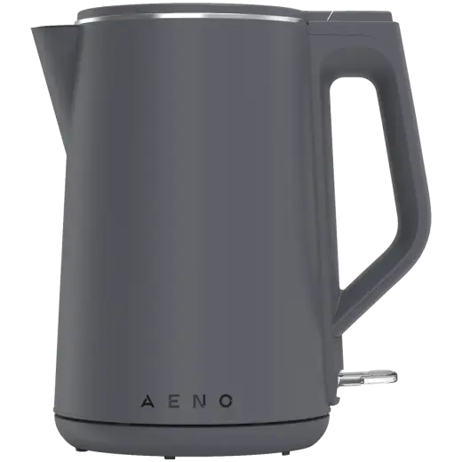 AENO EK4 Electric Kettle, 1.5L, Strix, Double Walls, Non-Heating body, Grey